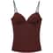 HXAO Burgundy Corset Crop Cami Backless Bustier Summer Sexy Club Top 7