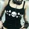 Womens Vintage Skull Print Goth Tank Top Backless Low Cut Grunge Camisole 3