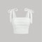 Solid Tie Shoulder Ruched Crop Cami Y2K Backless Bow Streetwear Top 14