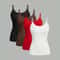4 Pcs Womens Solid Color Camisole Set Basic Stretch Summer Tank Tops 0