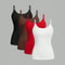 4 Pcs Womens Solid Color Camisole Set Basic Stretch Summer Tank Tops 0