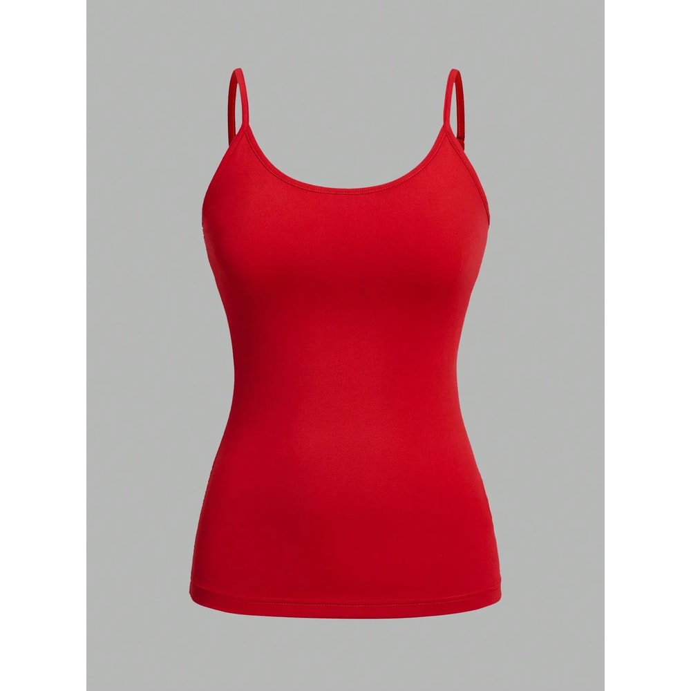 4 Pcs Womens Solid Color Camisole Set Basic Stretch Summer Tank Tops 2