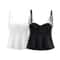 Willshela Pleated Backless VNeck Crop Top Vintage Side Zipper Cami 0