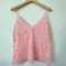 Sequin Beaded Flower OpenBack VNeck Cami Sheer Chic Summer Vest 1
