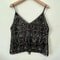 Sequin Beaded Flower OpenBack VNeck Cami Sheer Chic Summer Vest 5