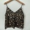 Sequin Beaded Flower OpenBack VNeck Cami Sheer Chic Summer Vest 6