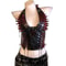 Gothic PU Leather Spike Tank Top Rivet Y2K Cyber Punk Crop 15
