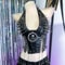 Gothic PU Leather Spike Tank Top Rivet Y2K Cyber Punk Crop 20