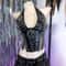 Gothic PU Leather Spike Tank Top Rivet Y2K Cyber Punk Crop 23