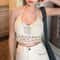 Retro Lace Halter HollowOut Crop Top Tassel Beach Cami With BuiltIn Bra 14