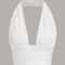 Solid White Deep V Backless Halter Crop Top Y2K Grunge Streetwear Tank 0