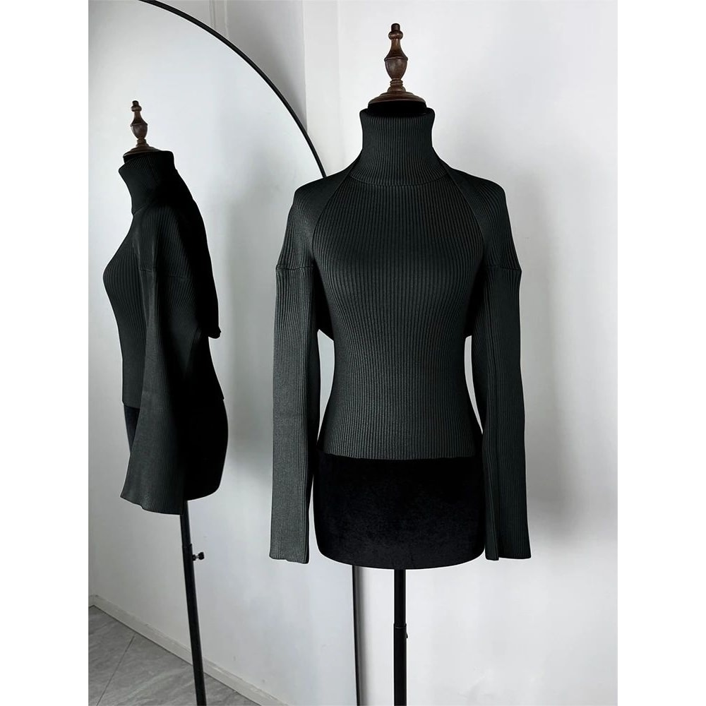 Tornova Trendix Backless Knit Tank Top Long Sleeve Shawl 2Piece Set For Women 6