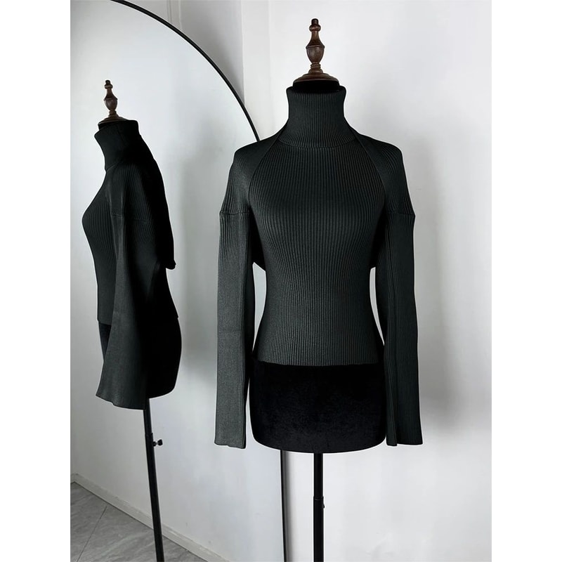 Tornova Trendix Backless Knit Tank Top Long Sleeve Shawl 2Piece Set For Women 6