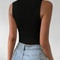 Y2K Ribbed Mock Neck Corset Crop Tank Top For Women 2