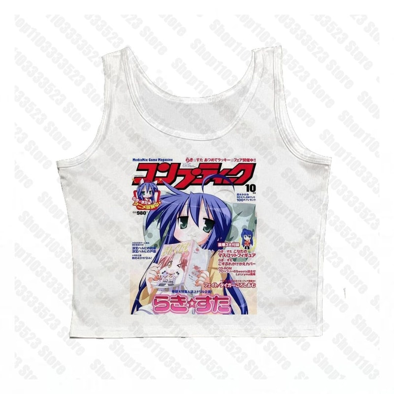 Kawaii Y2K Letter Print Slim Baby Tank Top For Women 2