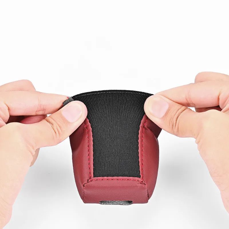 Safe Guard Leather Seat Belt Buckle Cover Decorative Socket Protector 4