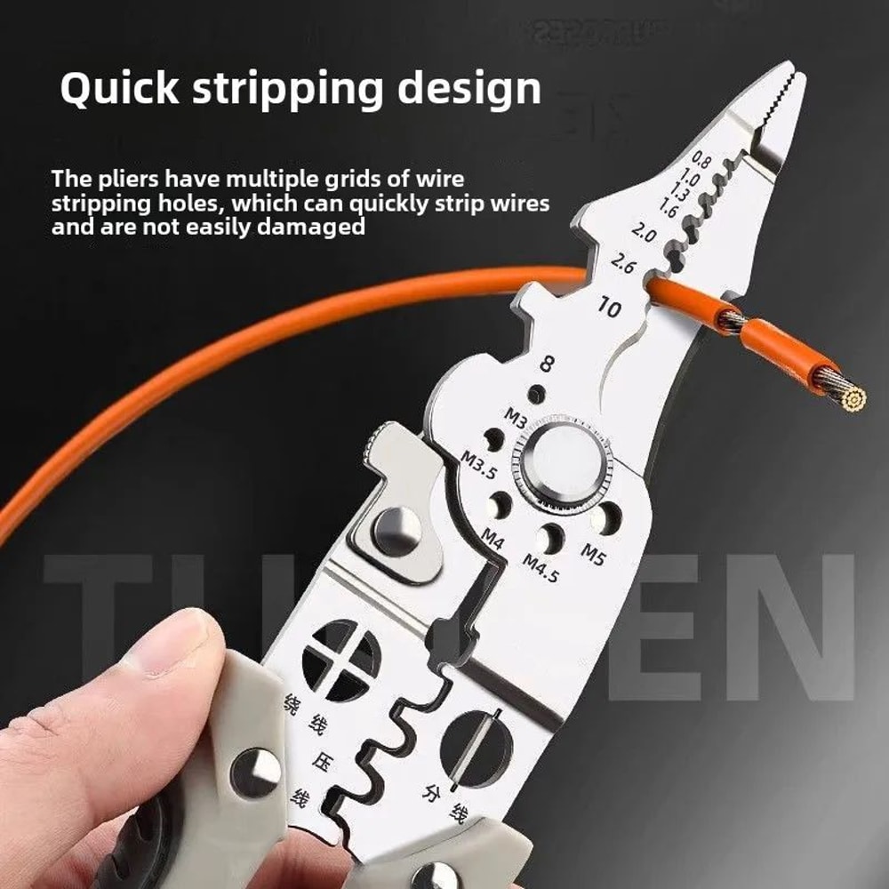 Multifunction Wire Crimper Stripper Electrician Cable Cutting Terminal Crimping Tool 2