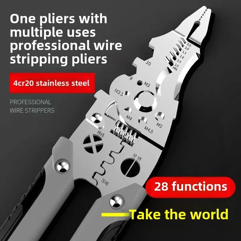 Multifunction Wire Crimper Stripper Electrician Cable Cutting Terminal Crimping Tool 4