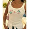 Womens Glitter Pearl Embroidered Sheer Crop Tank Top Sleeveless Beaded Party Vest 7