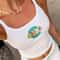 Womens Glitter Pearl Embroidered Sheer Crop Tank Top Sleeveless Beaded Party Vest 11
