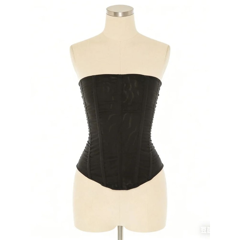 TOSSY Elegant Mesh Backless Strapless Tank Top Luxury Y2K Streetwear Vest For Women 2