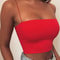 Womens 2024 Bodycon Spaghetti Strap Crop Top Sexy Sleeveless Basic Cami 8