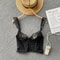 French Chic Lace Corset Camisole Sexy Backless Sheer Spaghetti Strap Tank Top 1