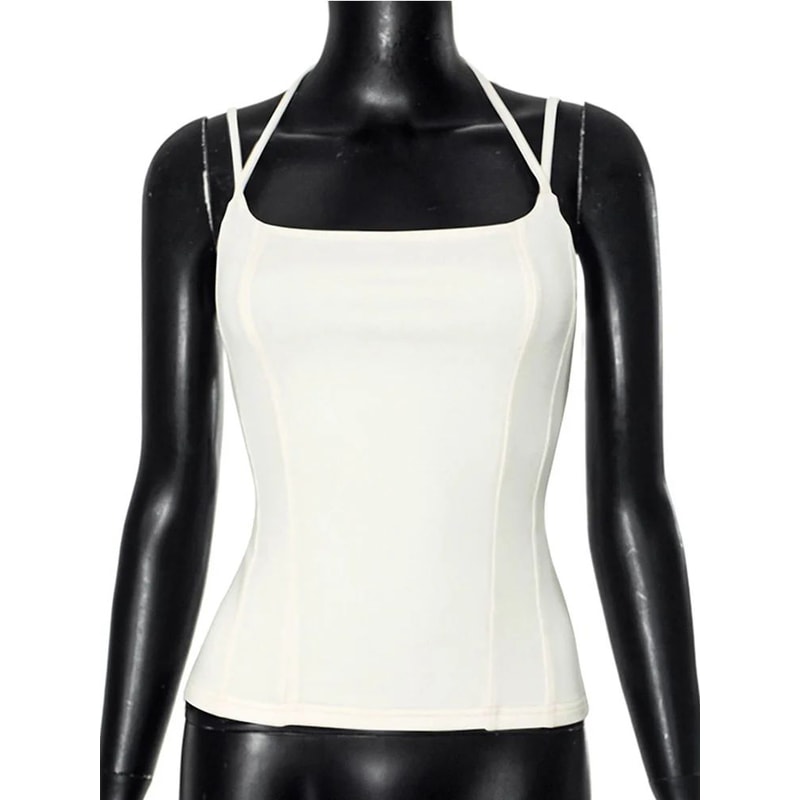 Yezw Leopard Print Double Rope Shoulder Tank Top Slim Fit Streetwear Crop Vest 2025 5