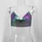 Metallic Halter Corset Crop Top Sexy Glitter Backless Party Tank For Women 4