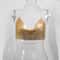 Metallic Halter Corset Crop Top Sexy Glitter Backless Party Tank For Women 7