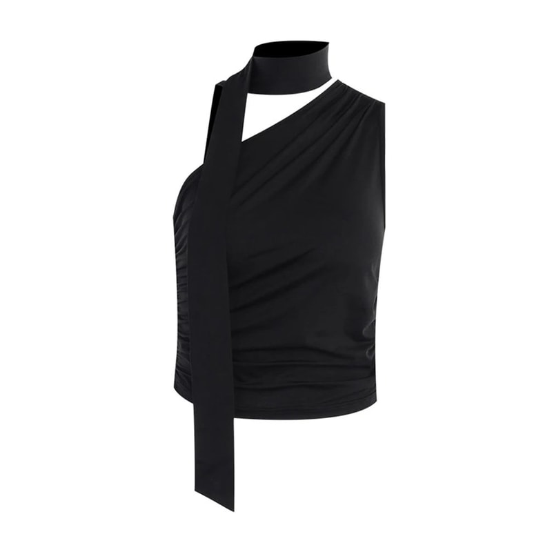 Dozw Vintage Y2K OffShoulder Halter Crop Top Sexy Backless Summer Club Tank For Women 5