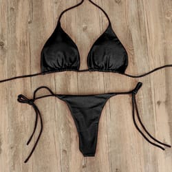 sexy push-up padded bikini set – two-piece thong swimsuit for women