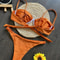2025 3D Flower VWire Micro Bikini Set Underwired Pleated Thong Swimsuit For Women 1