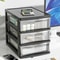 Clear Drawer Office Desktop Storage Box Japanese Style Transparent Organizer For Cosmetics Statio 0