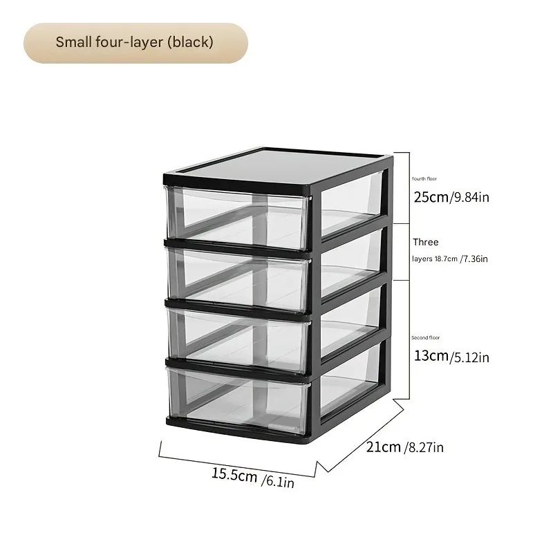 Clear Drawer Office Desktop Storage Box Japanese Style Transparent Organizer For Cosmetics Statio 8