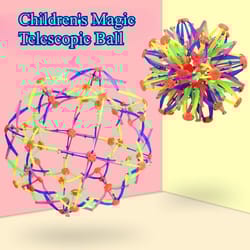 rainbow expandable stress ball – colorful sensory fidget magic ball toy for kids