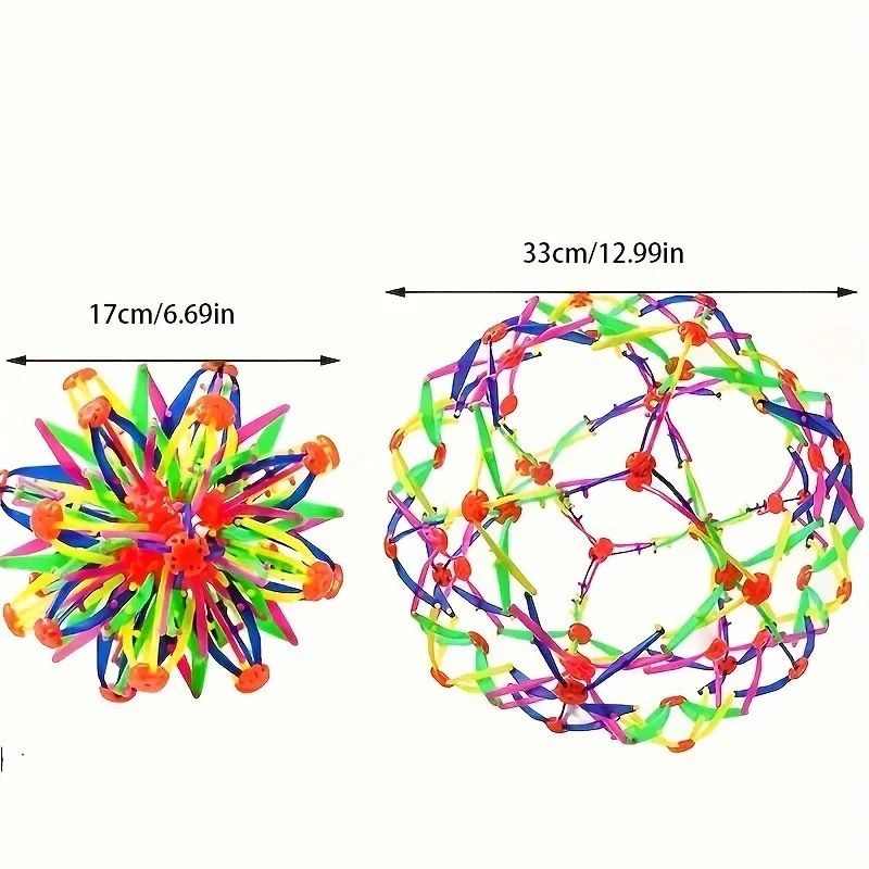 Rainbow Expandable Stress Ball Colorful Sensory Fidget Magic Ball Toy For Kids 4