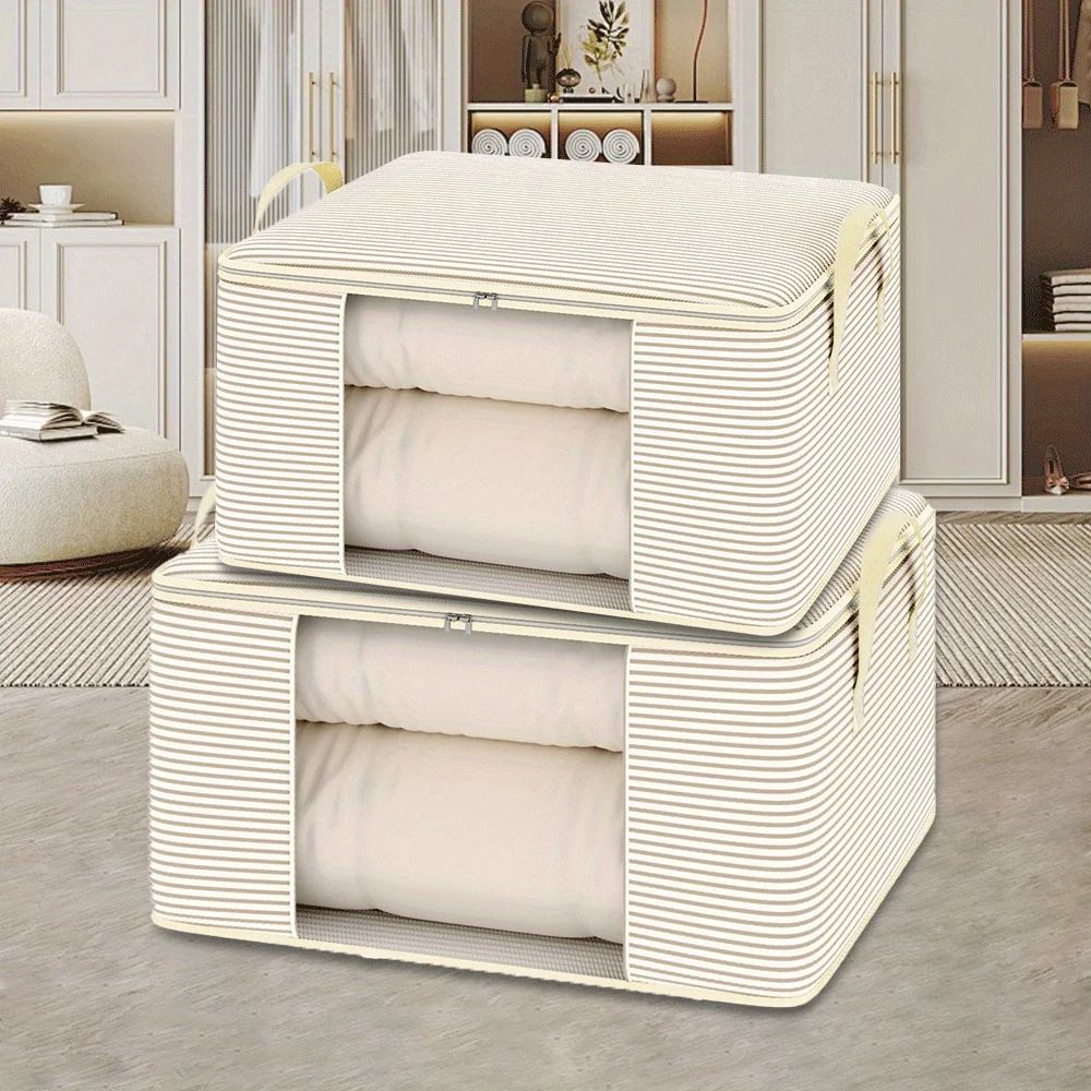 HeavyDuty Large Capacity Clothes Storage Bag Dustproof Thickened Zipper Quilt Moving Organizer 0