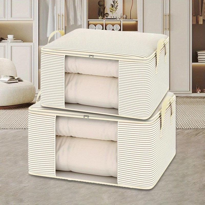 HeavyDuty Large Capacity Clothes Storage Bag Dustproof Thickened Zipper Quilt Moving Organizer 0