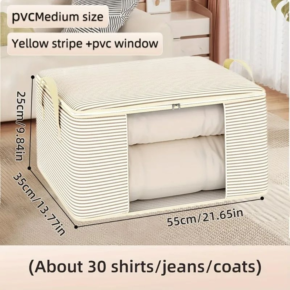 HeavyDuty Large Capacity Clothes Storage Bag Dustproof Thickened Zipper Quilt Moving Organizer 4