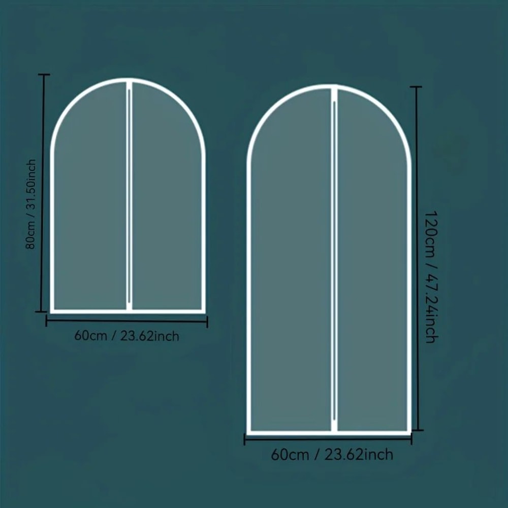 5Pcs Transparent Garment Protection Bags Thickened Suit Coat Hanging Closet Covers 4