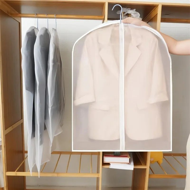 5Pcs Transparent Garment Protection Bags Thickened Suit Coat Hanging Closet Covers 5