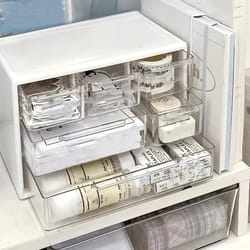 clear mini drawer storage box – dustproof transparent desktop organizer for jewelry & small items