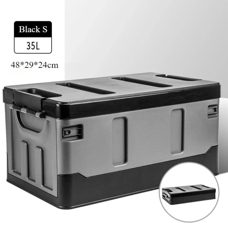 HeavyDuty Foldable Camping Storage Box Waterproof Stackable Car Trunk Organizer Container 0