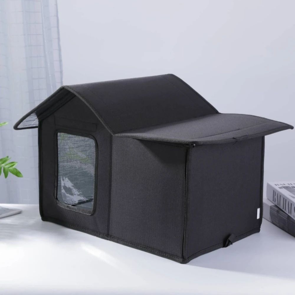 WeatherSafe Waterproof Outdoor Cat House Removable Washable Pet Shelter For Cats Small Dogs 3