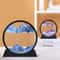 AquaMotion 360 Rotating Quicksand Art Frame Round Moving Sand Hourglass Desktop Decor 1