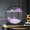 AquaMotion 360 Rotating Quicksand Art Frame Round Moving Sand Hourglass Desktop Decor 4