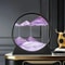 AquaMotion 360 Rotating Quicksand Art Frame Round Moving Sand Hourglass Desktop Decor 4