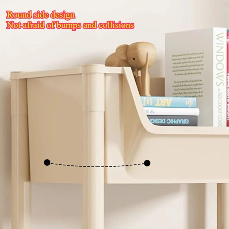 FlexiRoll MultiTier Mobile Storage Cart Rolling Kitchen Organizer Bookshelf With Lockable Wheels 3