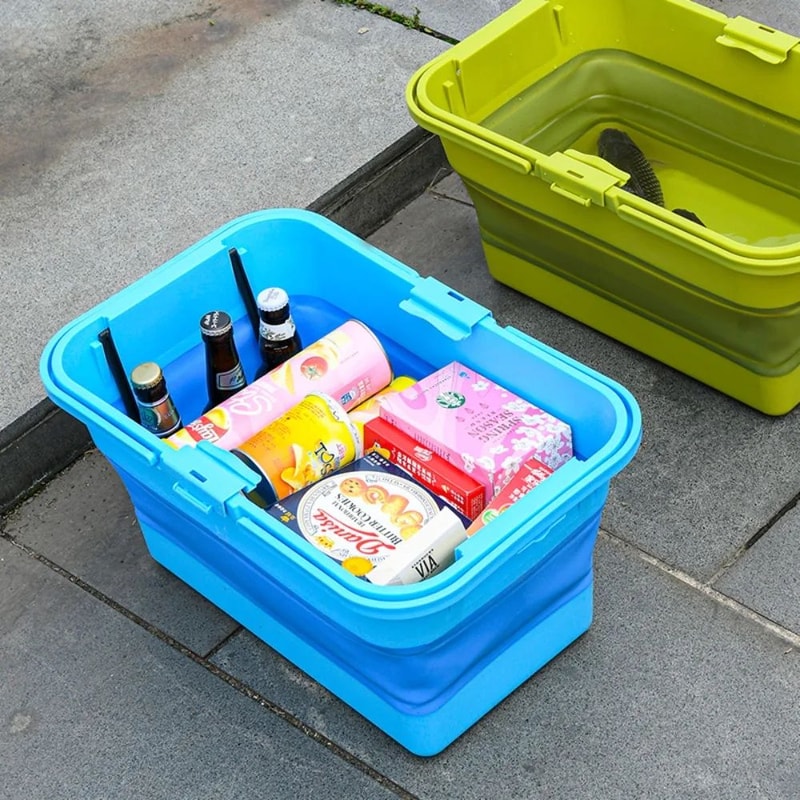 AquaFold Collapsible Fishing Bucket Large Capacity Folding Water Basin For Car Wash Outdoor Use 3